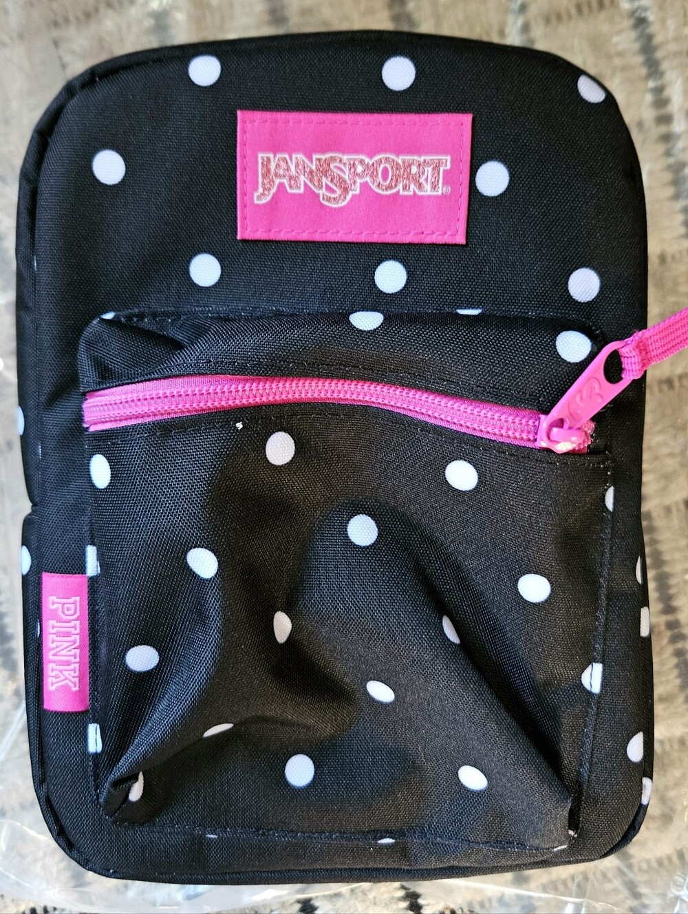 Jansport x PINK Victoria's Secret Limited Edit Black Dot Big Break Lunch Bag NEW